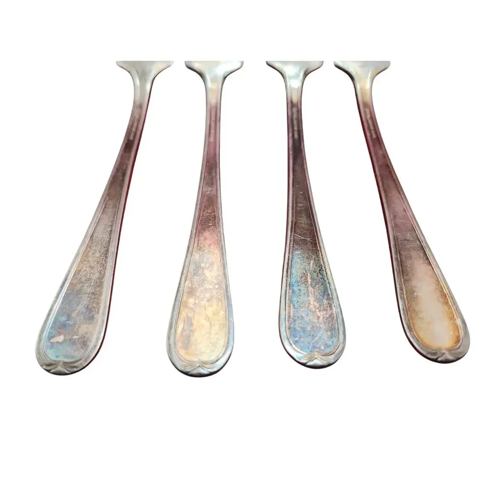 International Silver Argyle 1938 Silverplate Dinner Forks 7.5” Lot of 4 Vintage